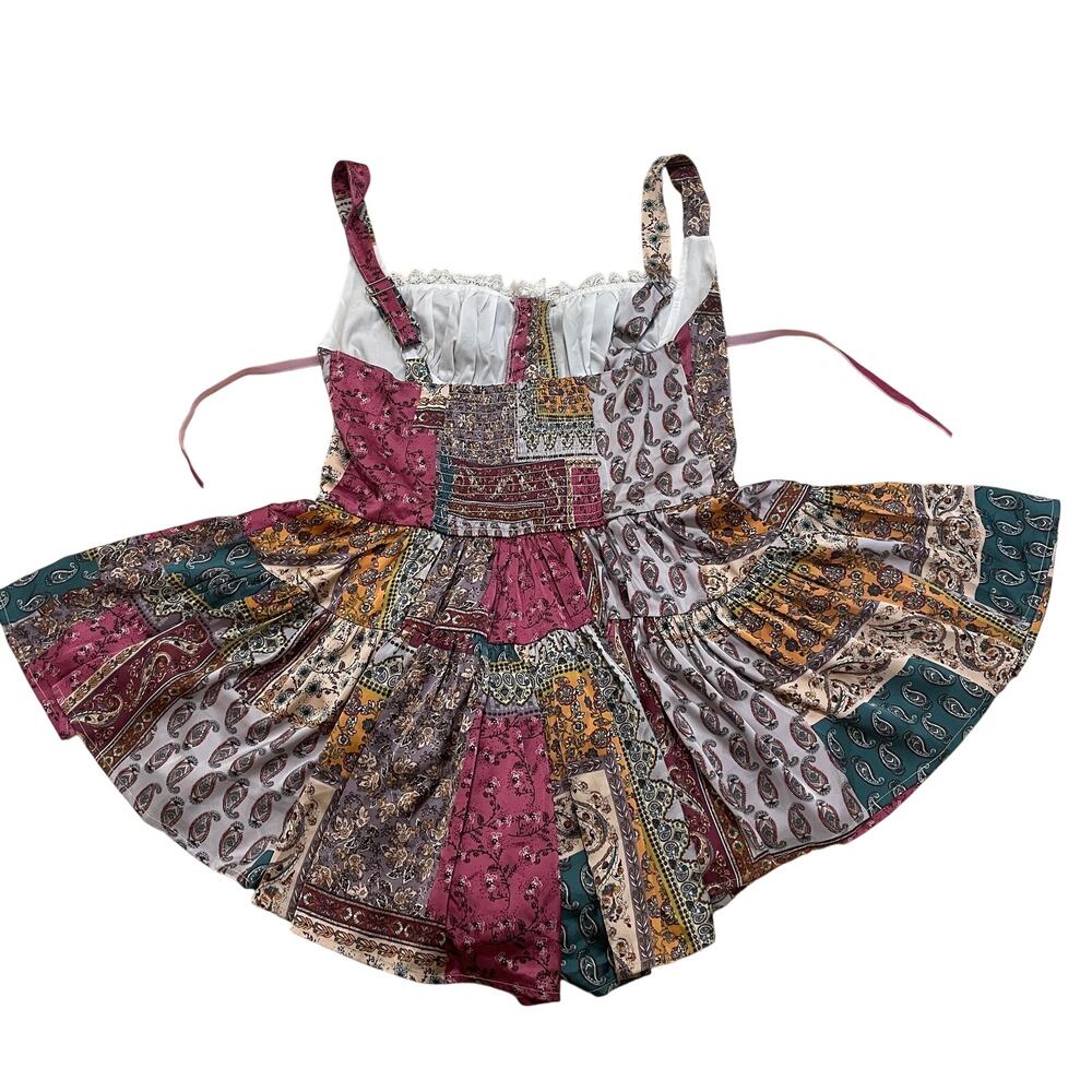 Rare Patchwork Corset Mini Romper | LoveShack-Ins… - image 3